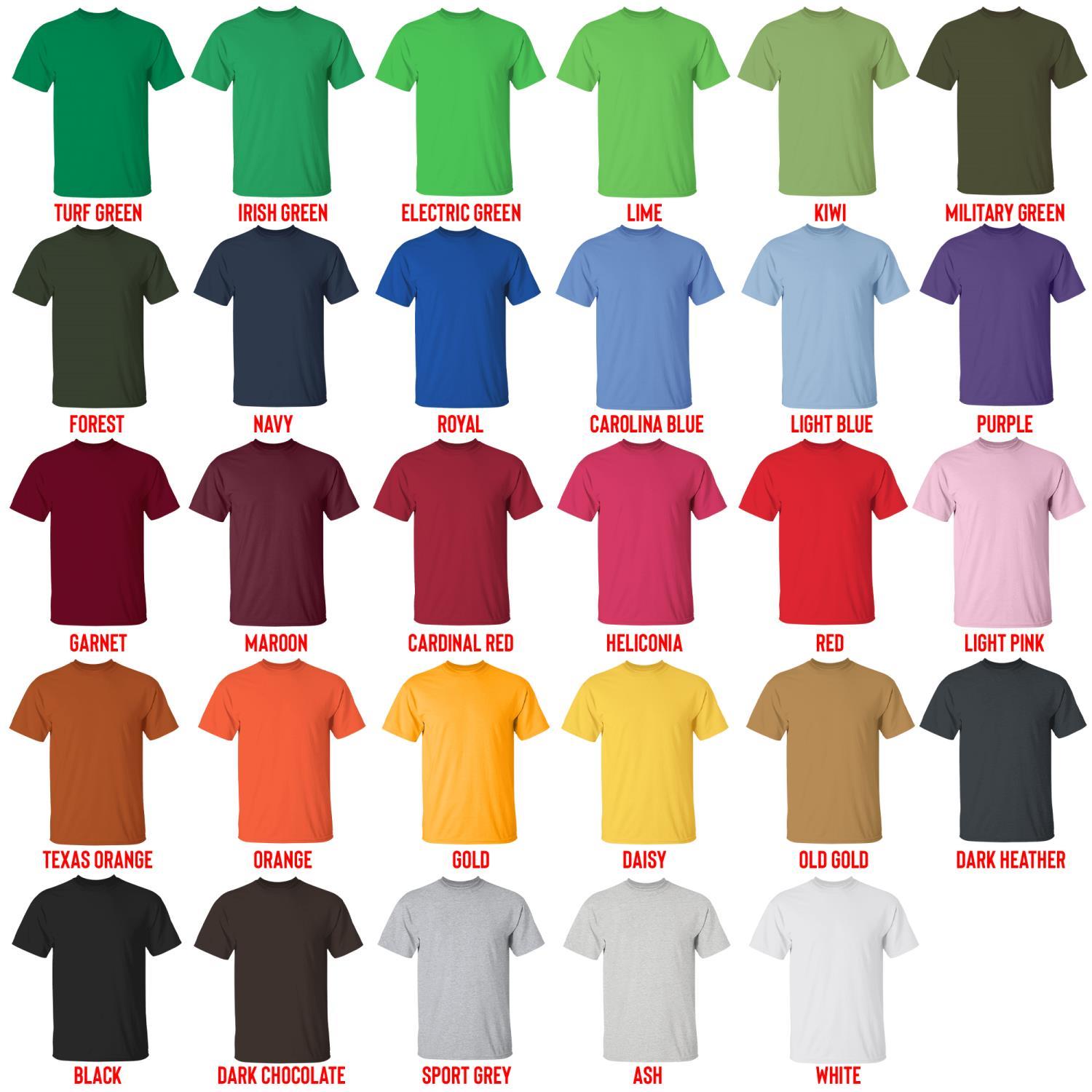 t shirt color chart - Snowball Earth Store