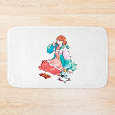 Cute Snowball Earth Hagane Takimura Bath Mat