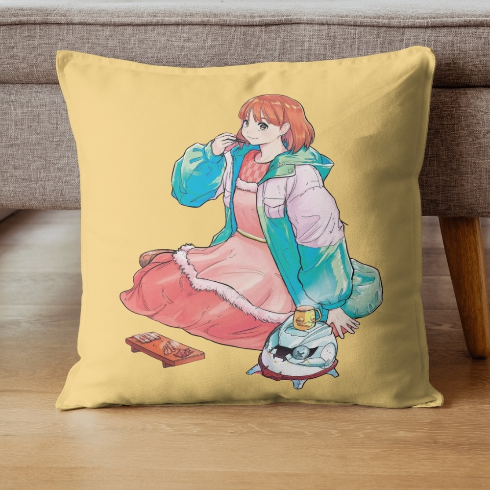 Cute Snowball Earth Hagane Takimura Throw Pillow